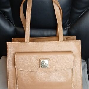 Dooney And Bourke Tan Leather Shoulder Bag